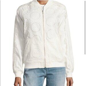 Opening Ceremony White Anglaise Cotton Bomber Eyelet Lace Small NEW 795